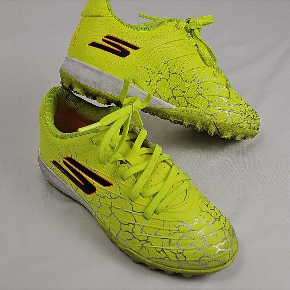 Skechers SKX 1.5 Jr TD TF Kids Soccer Turf Shoes Yellow Black Size 12.5
